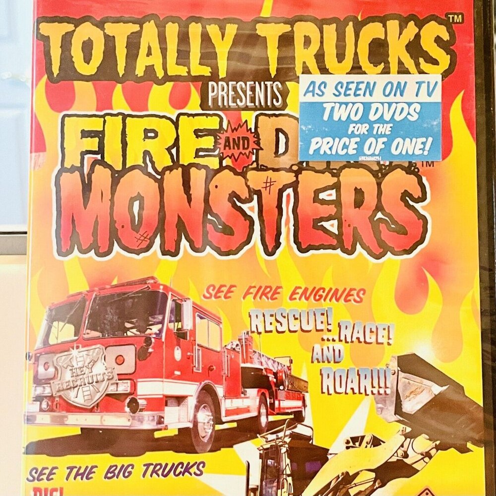 NEW 2 DVDs Totaly Trucks: Fire And Dirt Monsters Fire Engines Big Trucks SEALED - Picture 5 of 14